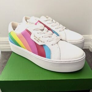 NIB Kate Spade Selena Rainbow Sneakers